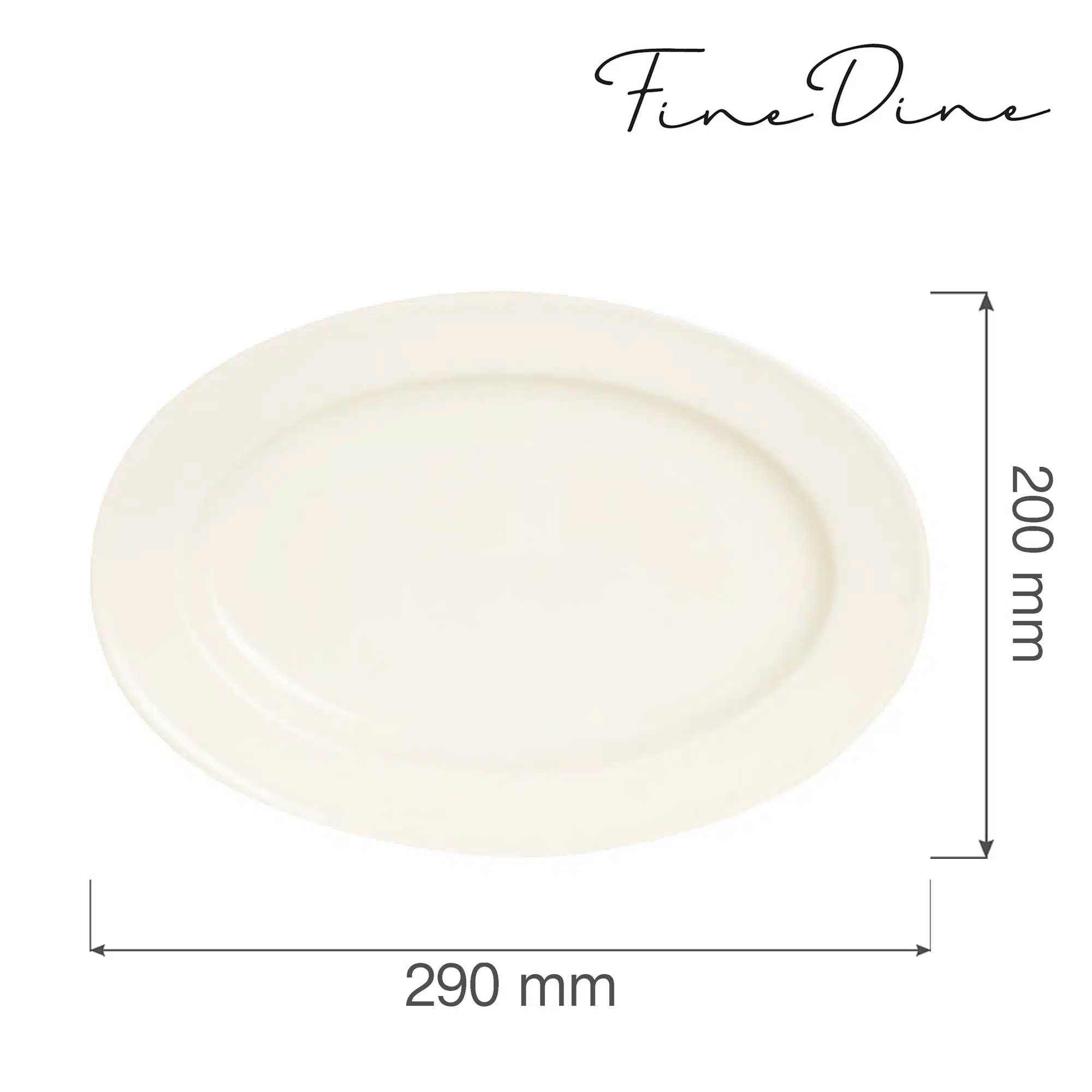 Crema oval skål, 290x200mm - Billede 3