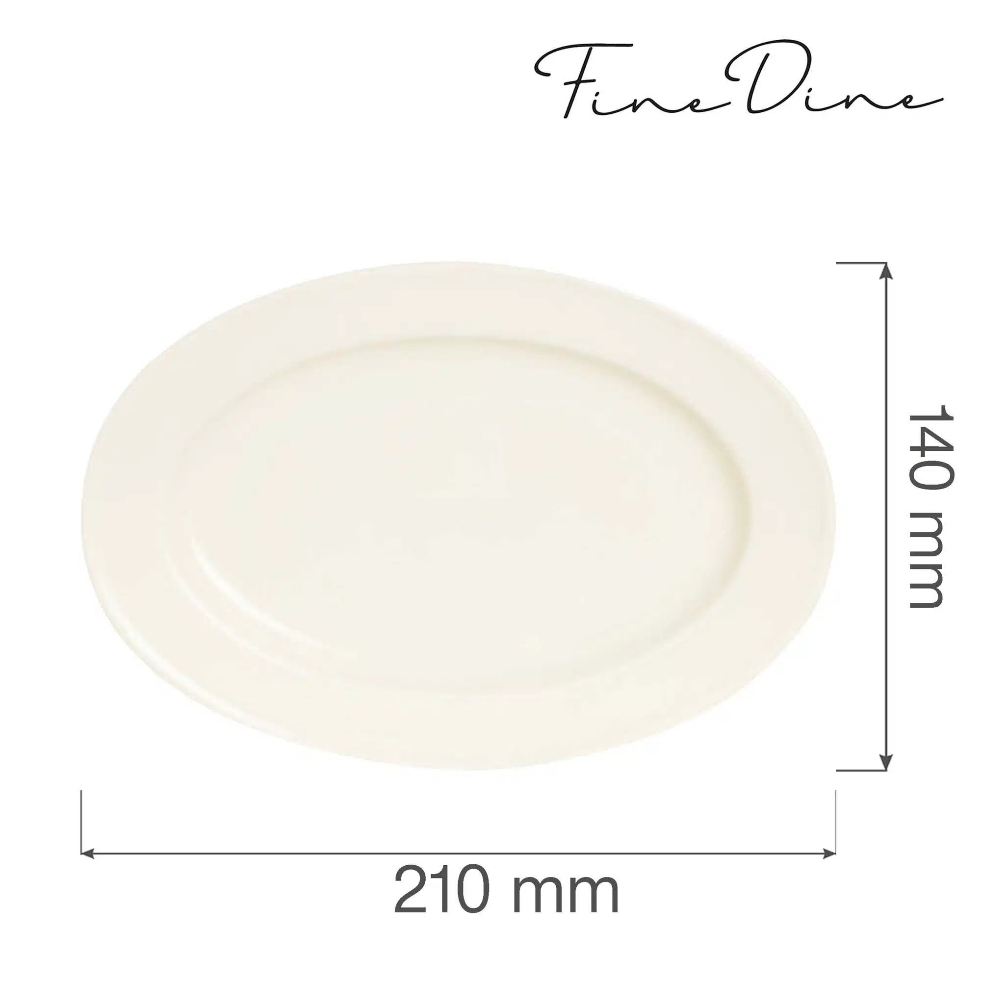 Crema oval skål, 210x140mm - Billede 6
