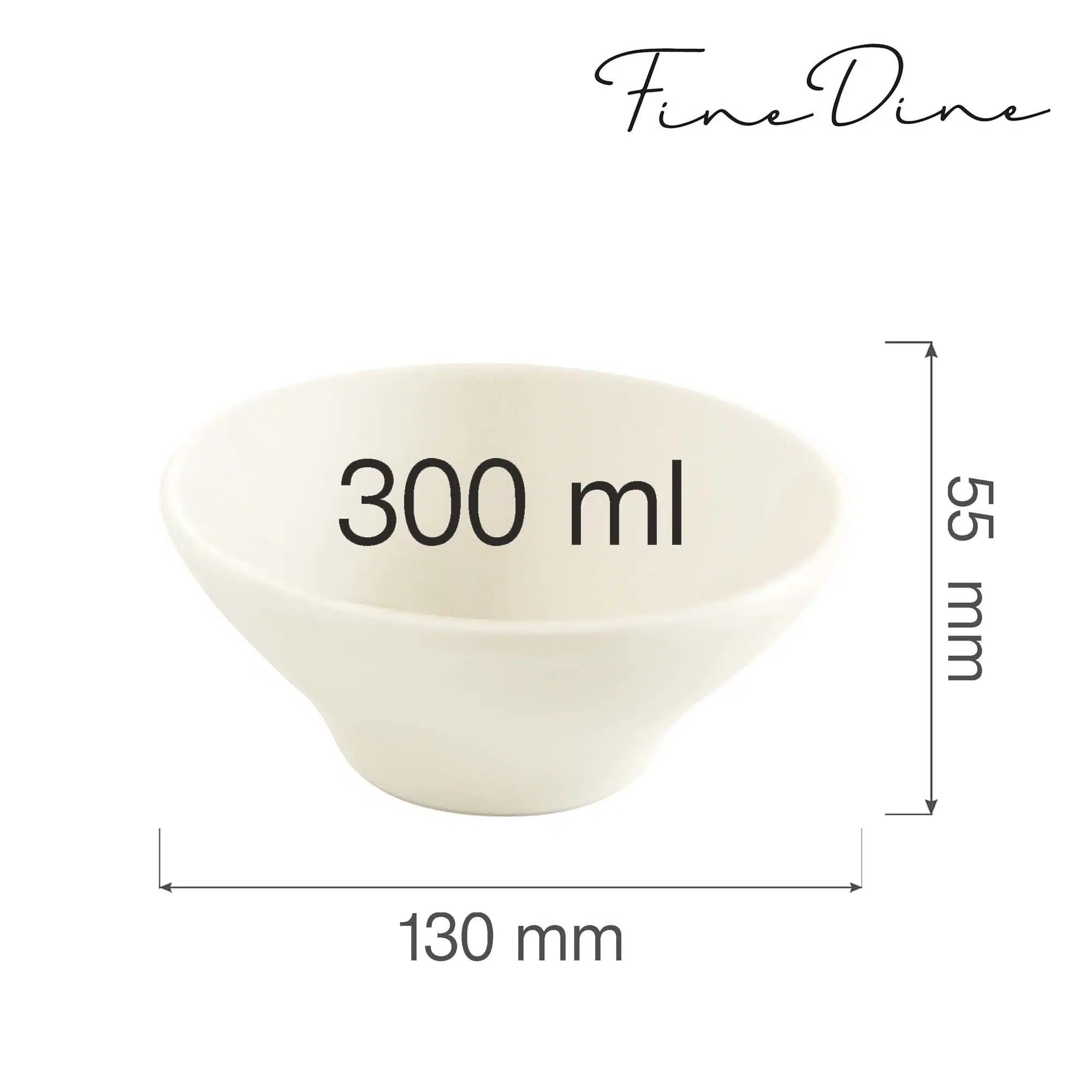 Crema konisk skål, 130x60mm - Billede 3
