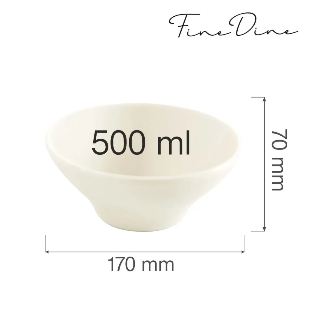 Crema konisk skål, 160x64mm - Billede 3