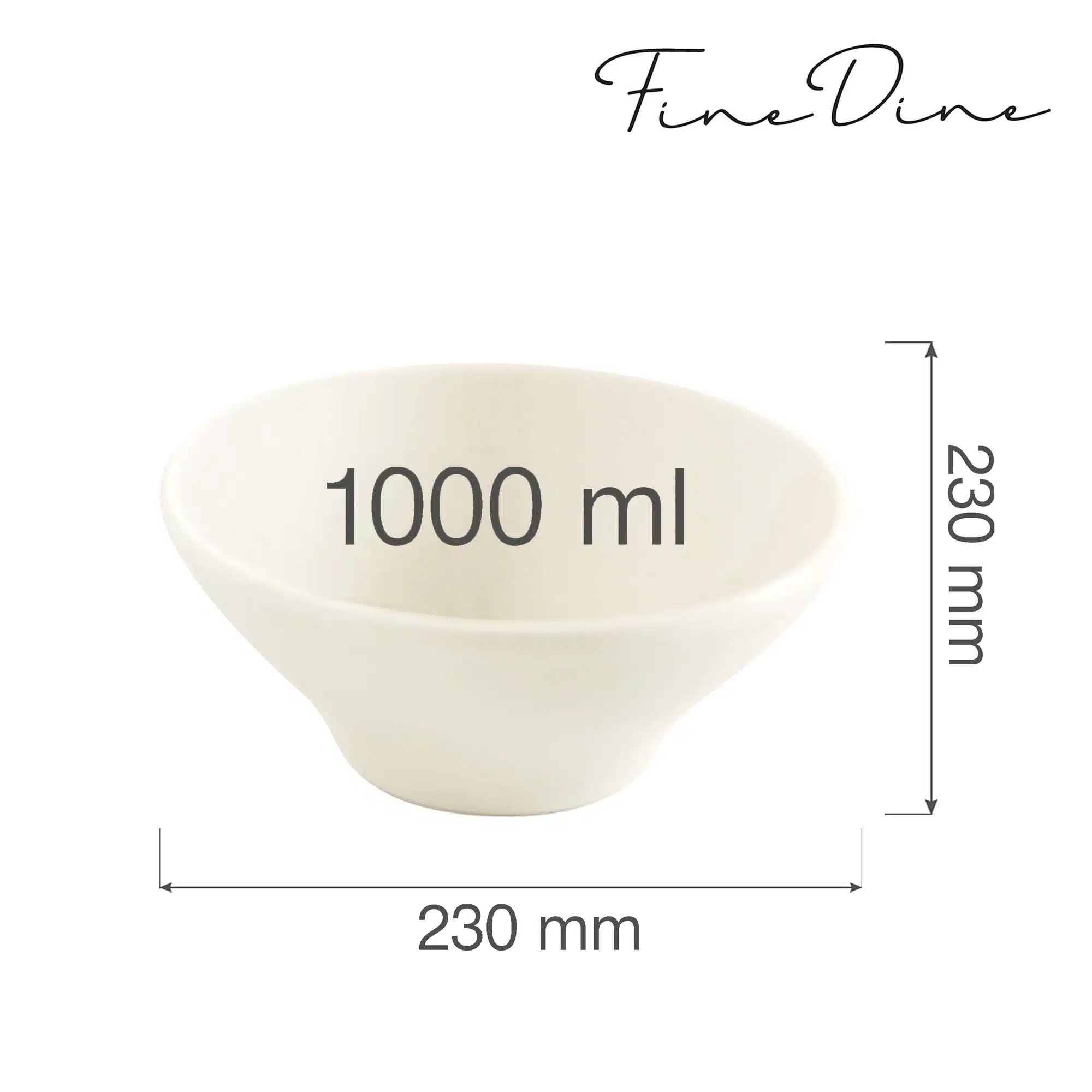 Crema konisk skål, 190x75mm - Billede 5