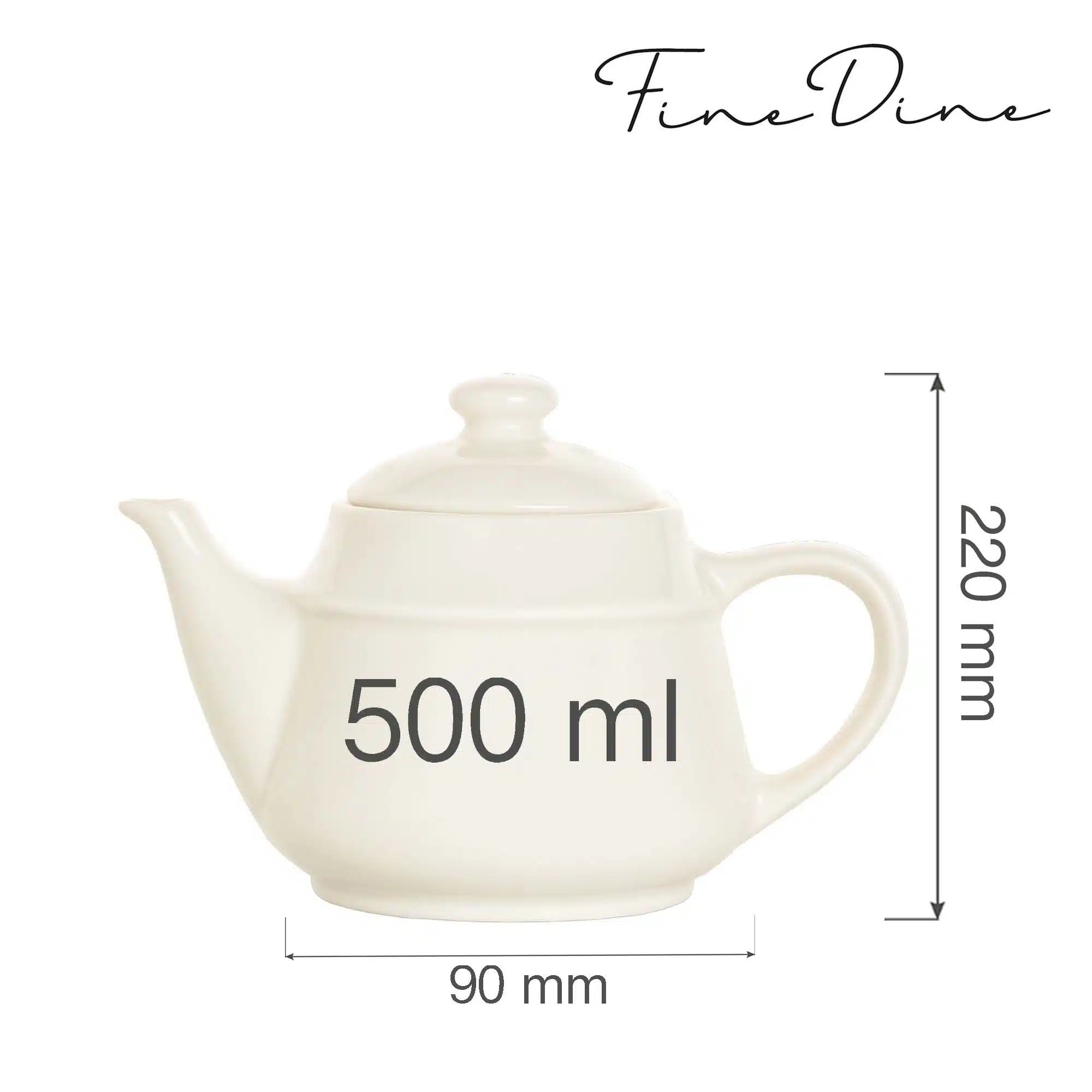 Crema teapot, 500ml - Billede 3