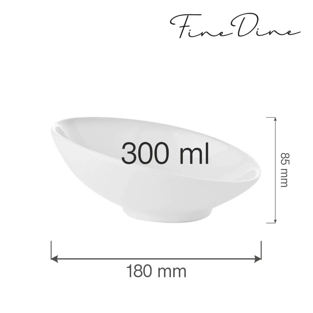 Bianco skrå skål, 180mm - Billede 2