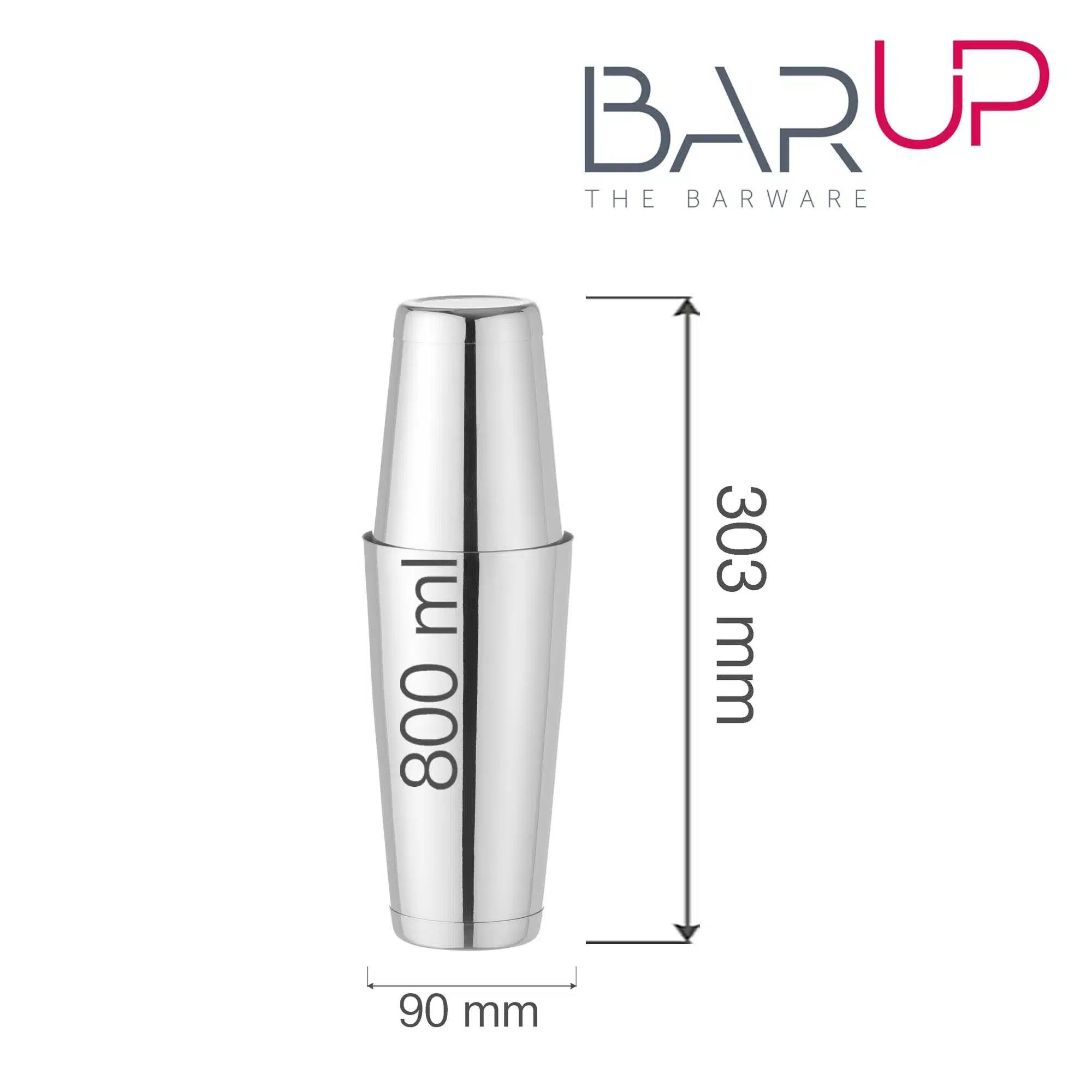 Tin-on-Tin Boston shaker, Bar op, 0,8L, ø90mm - Billede 4