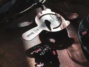Finmasket fjeder si 2i1, guld tallerken, Barfly - Billede 3