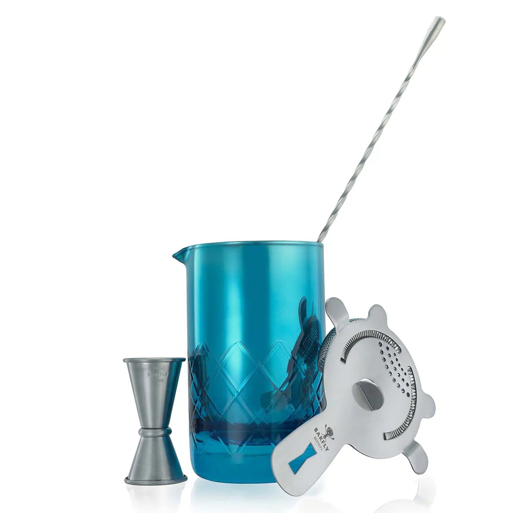 Blandingsglas, 500 ml, blå, Barfly - Billede 2
