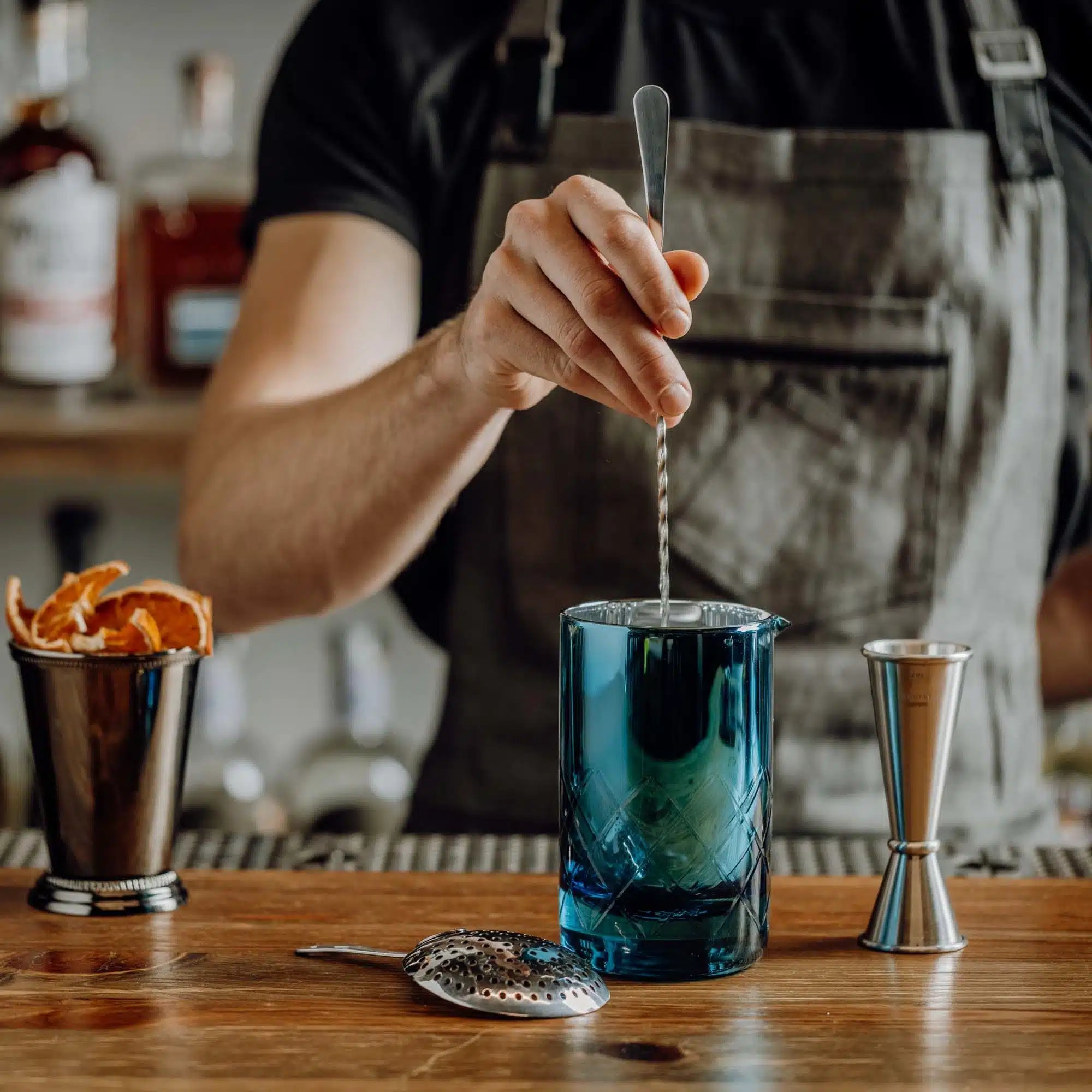 Blandingsglas, 500 ml, blå, Barfly - Billede 4