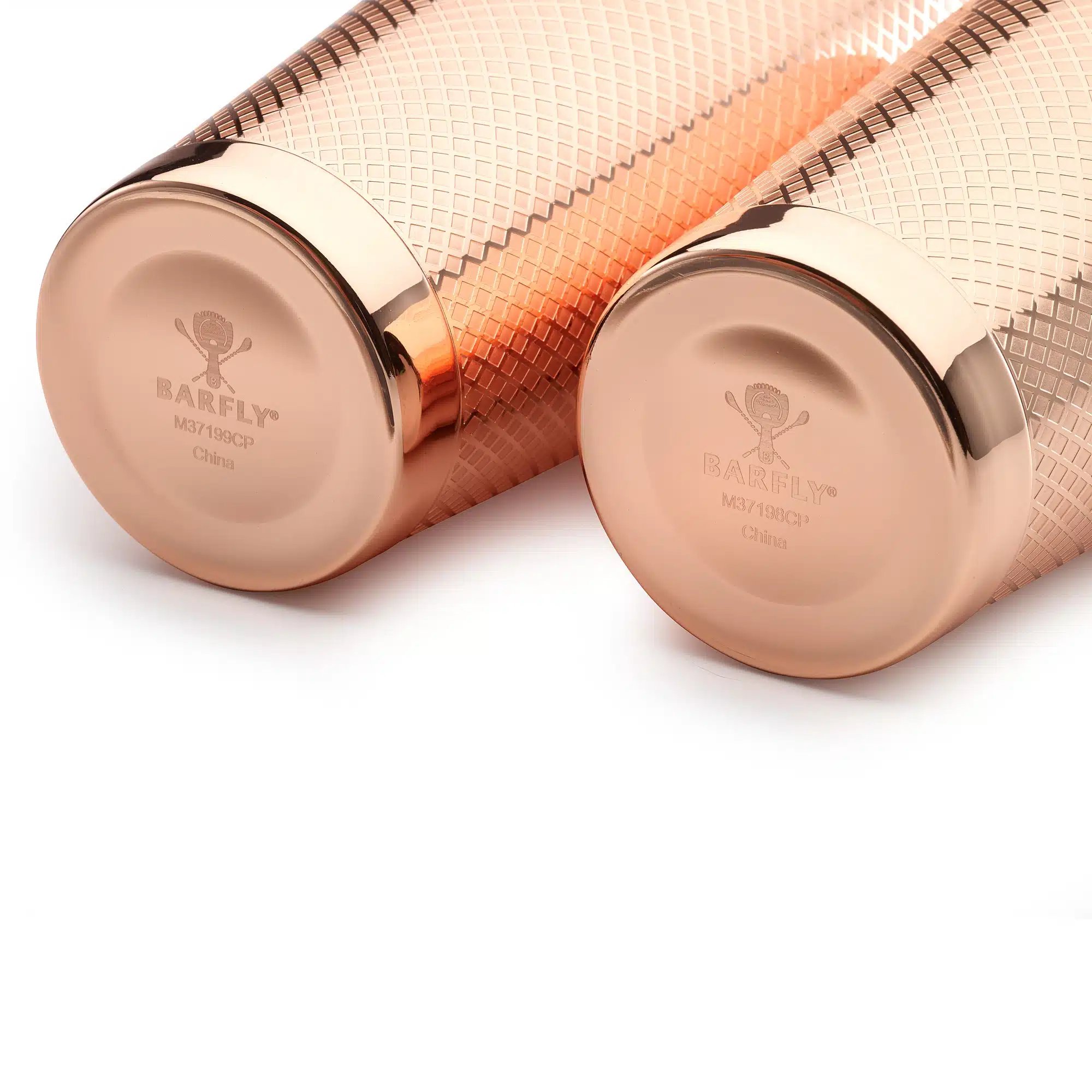 Diamond Lattice shaker/dåse sæt, kobber, Barfly, 830/530ml - Billede 4
