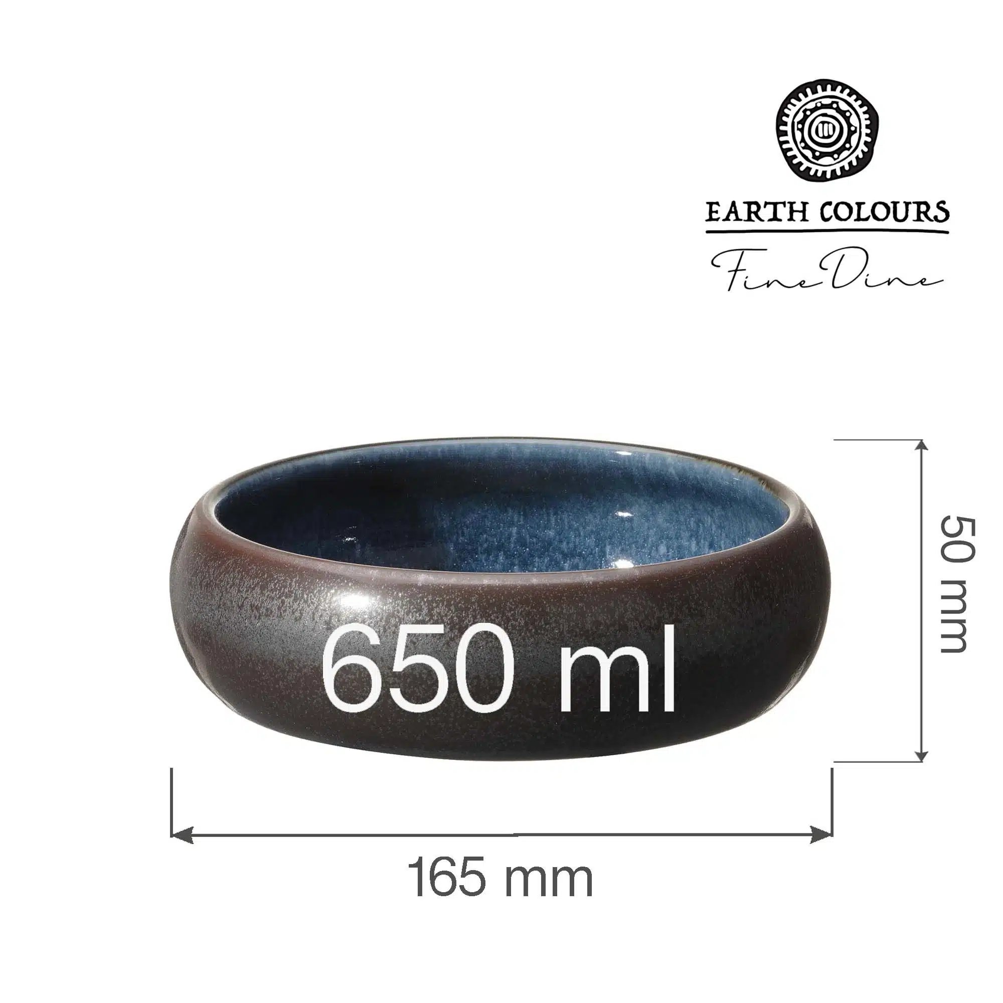 Goro Brown Blue Skål 165 mm, 650 ml - Billede 6