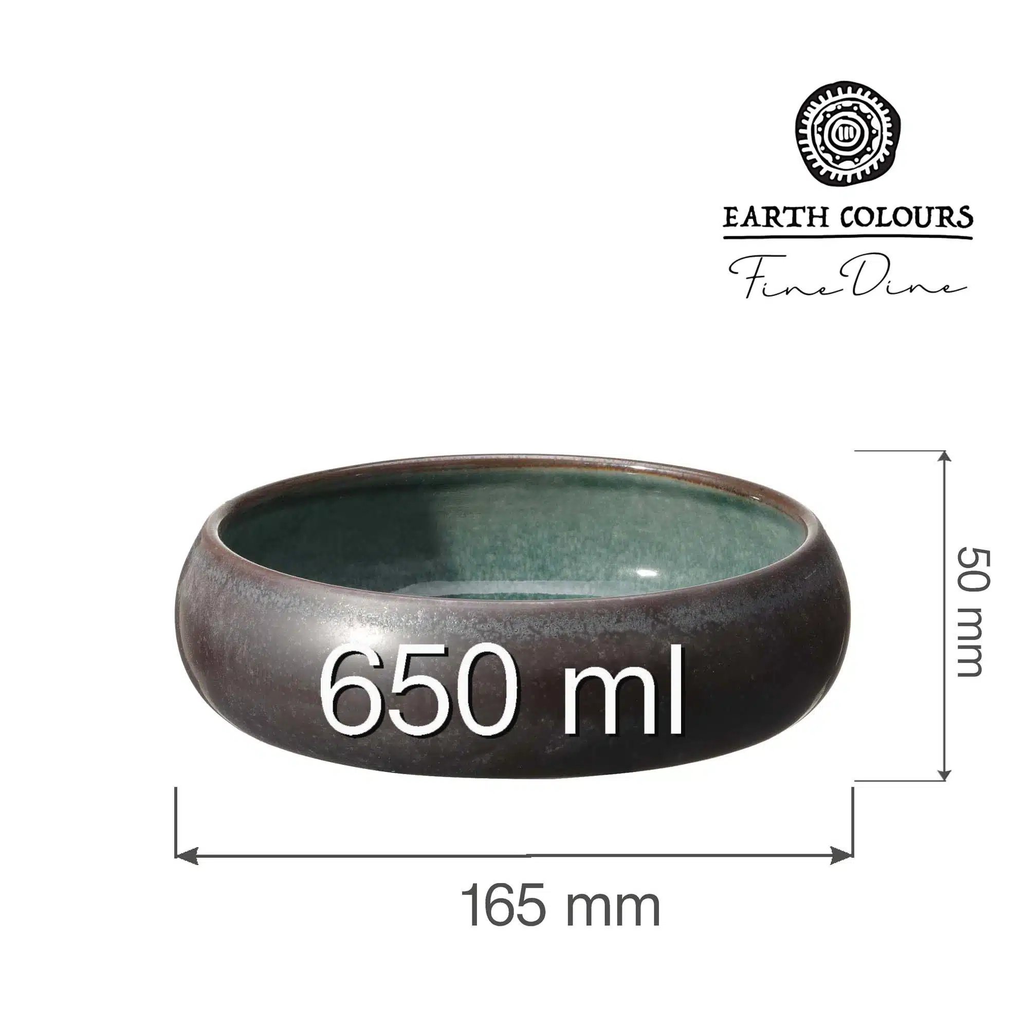 Goro Brown Green Skål 165 mm, 650 ml - Billede 6