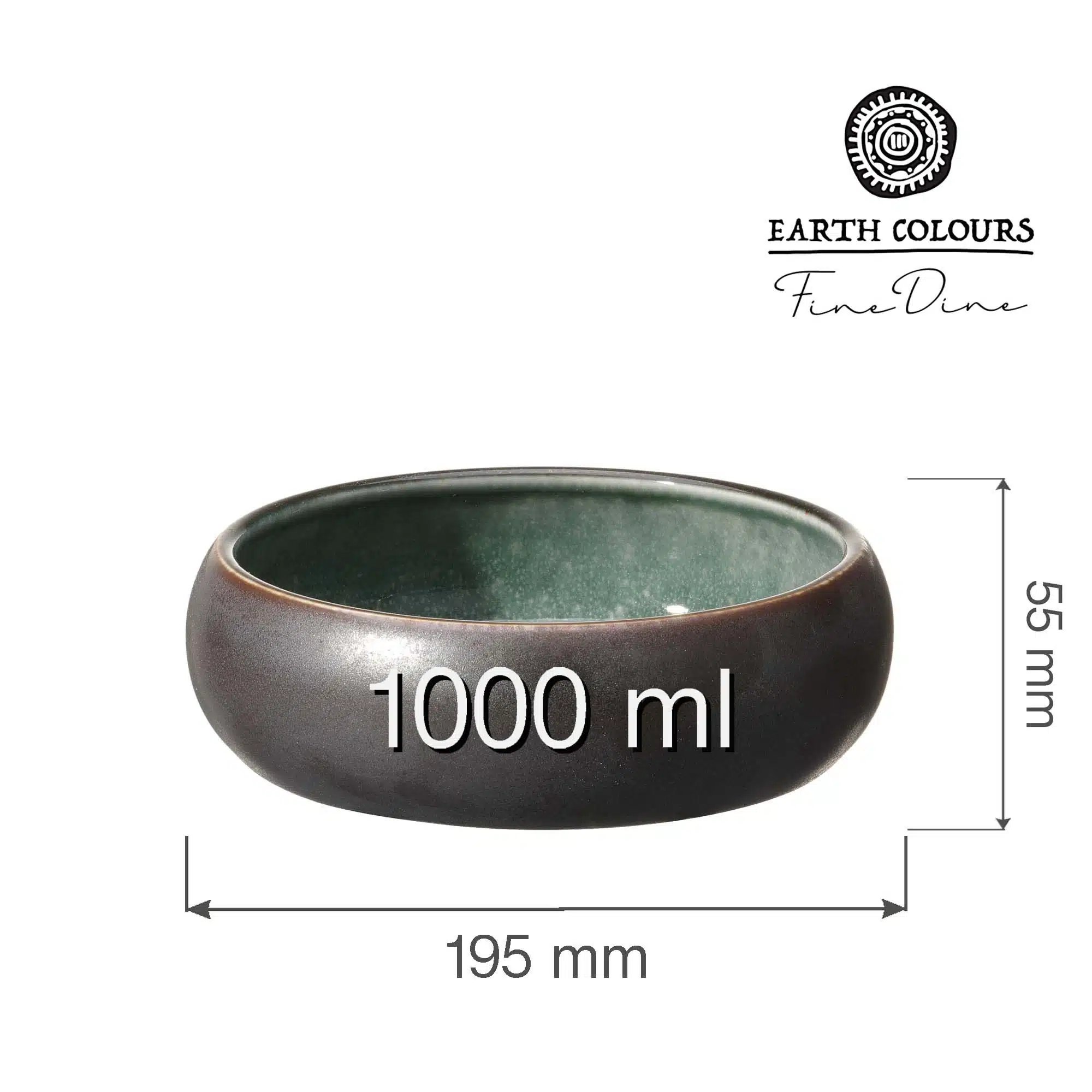 Goro Brown Green Skål 195 mm, 1000 ml - Billede 6