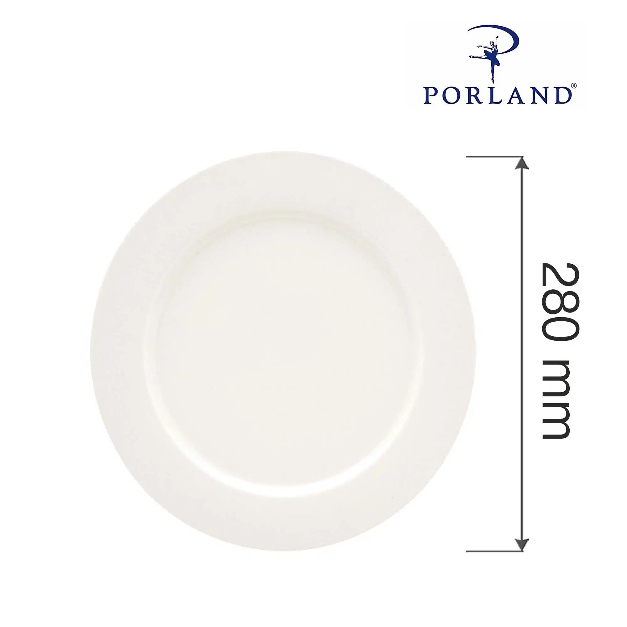 Dove flad rim tallerken, 280mm - Billede 5
