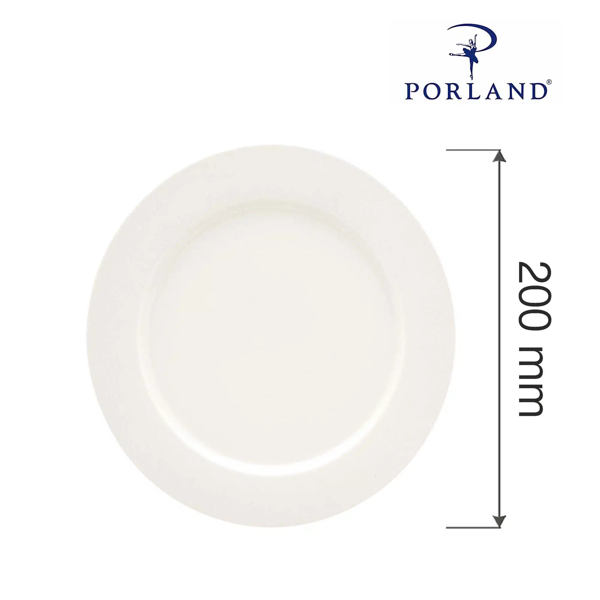 Dove flad rim tallerken, 200mm - Billede 2