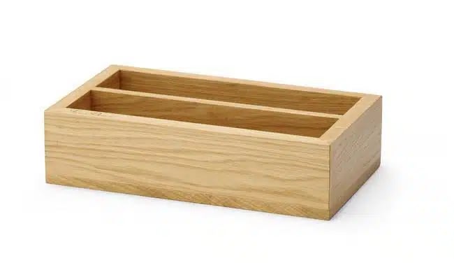 Madeira eg to-delt bestikæske, 275x165x60mm - Billede 2