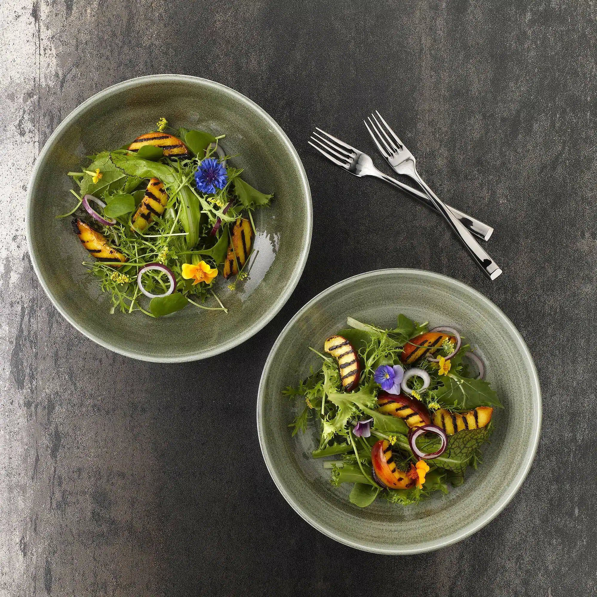 Coupe tallerken Stonecast Patina Burnished Green 217 mm - Billede 2
