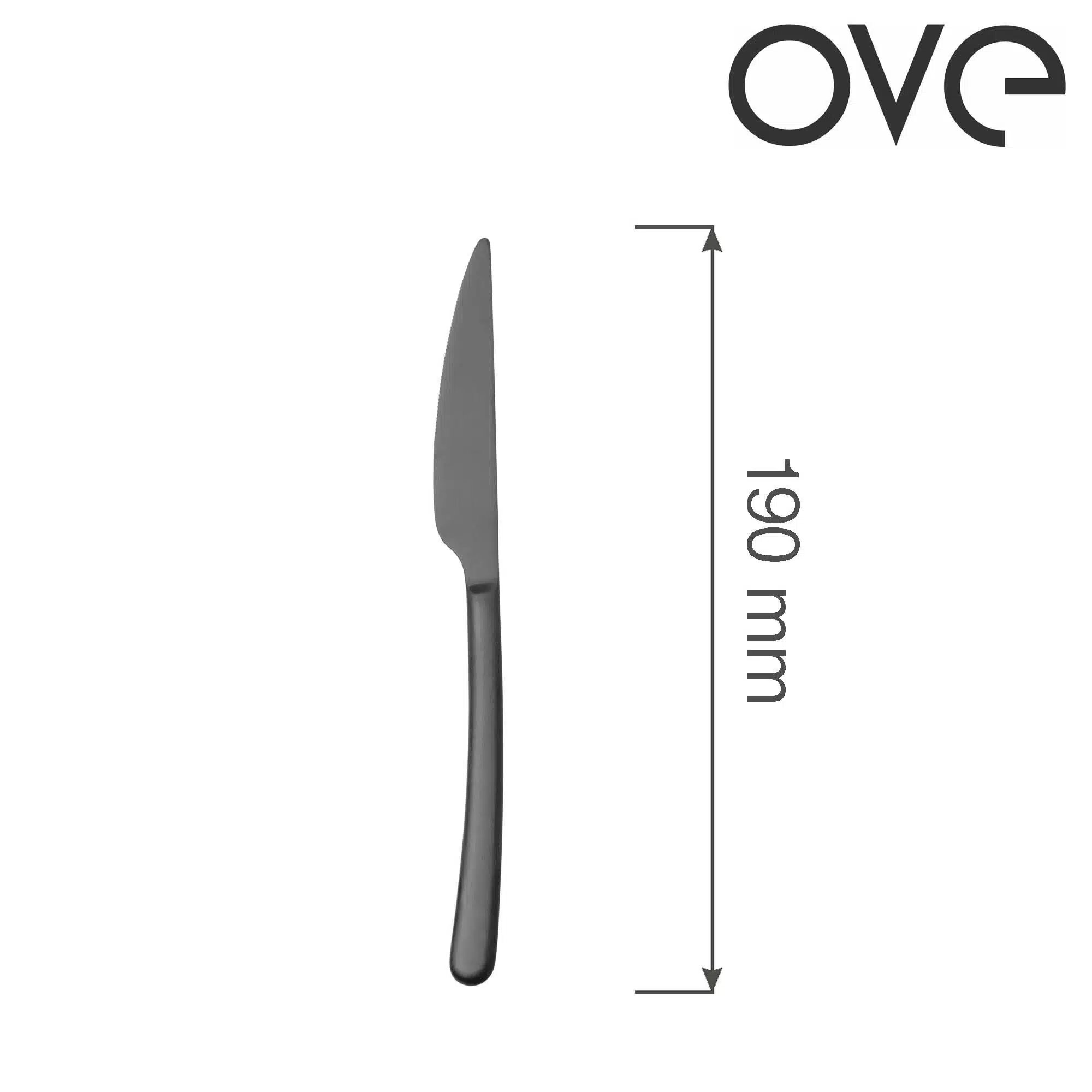 Dessertkniv Amarone Sort, OVE, 190 mm - Billede 6
