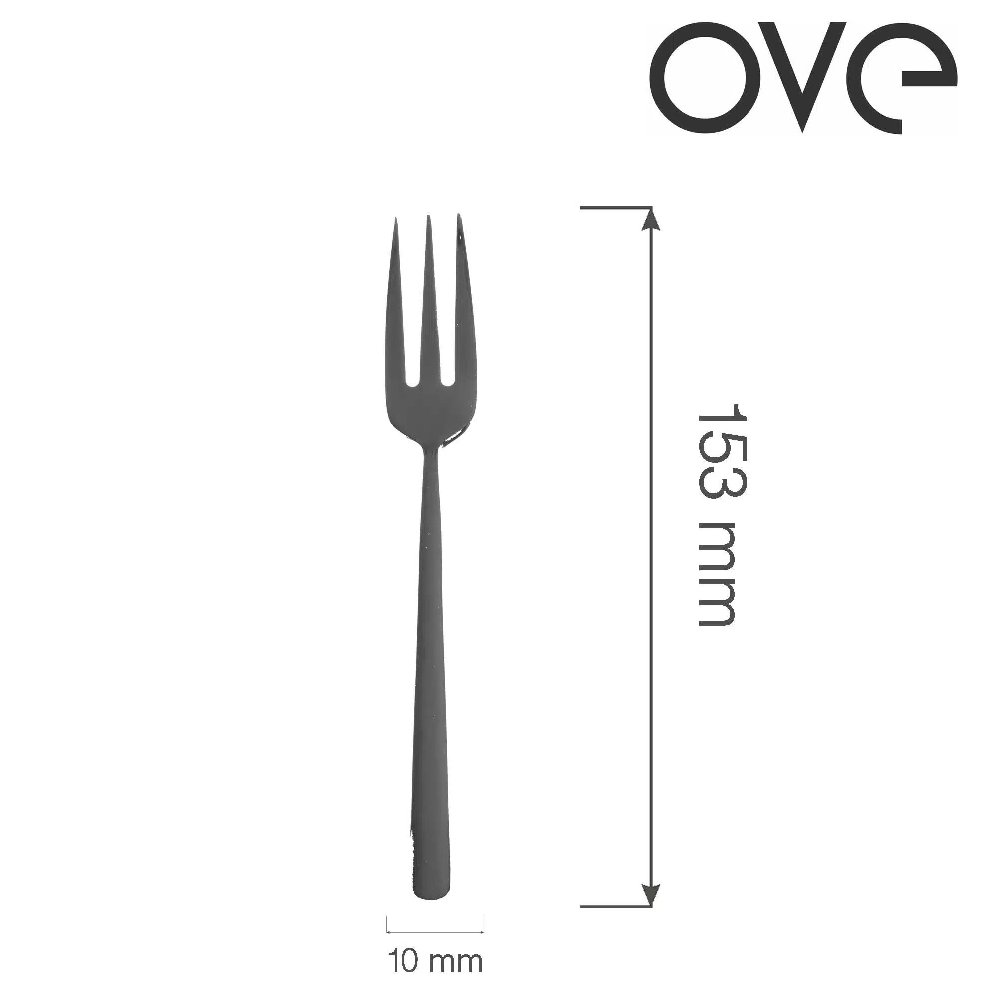 Amarone Sort kage gaffel, OVE, 153 mm - Billede 6
