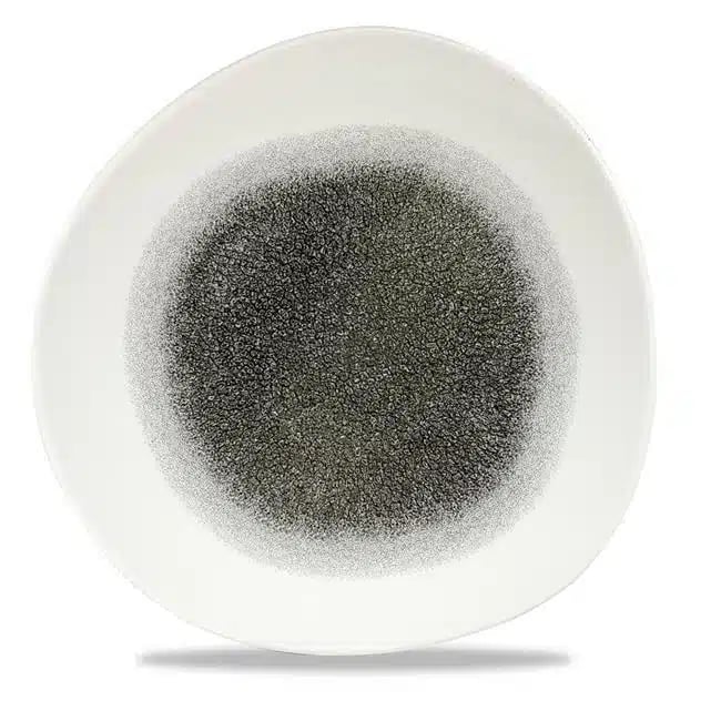 Raku Quartz Sort rund spor tallerken, 286mm - Billede 3
