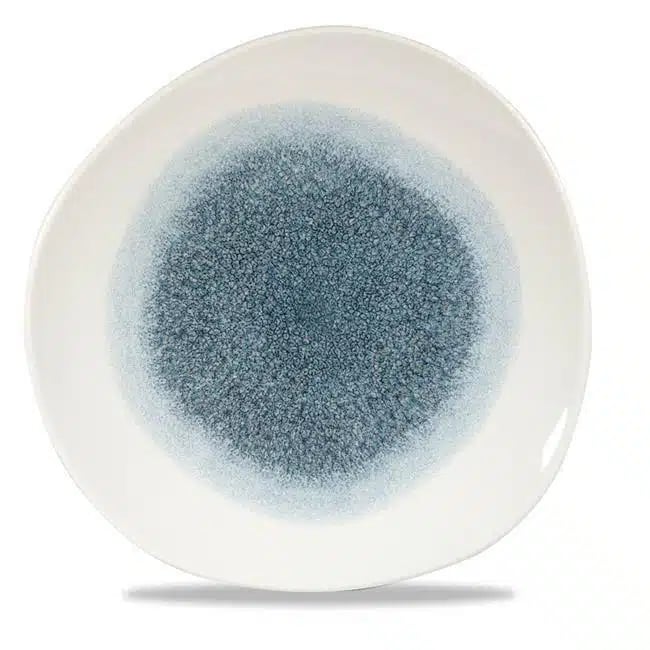 Raku Topaz Blue rund spor tallerken, 286mm - Billede 3