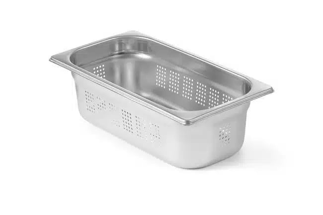 Perforeret rustfrit stålbeholder GN 1/3, (h)40 mm - Billede 2