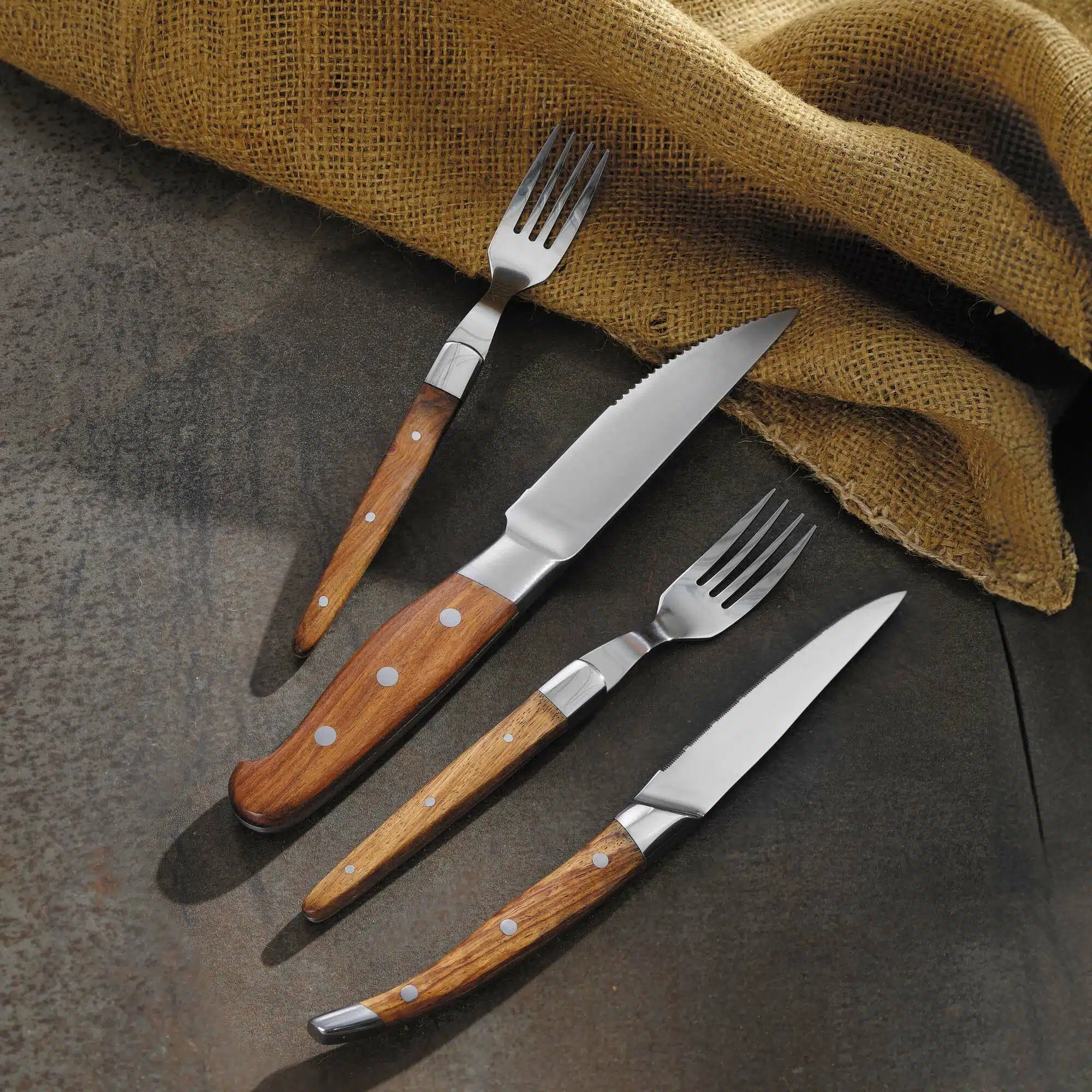 Steakkniv 245mm, sæt af 6 i gaveæske, ROSE WOOD - Billede 3