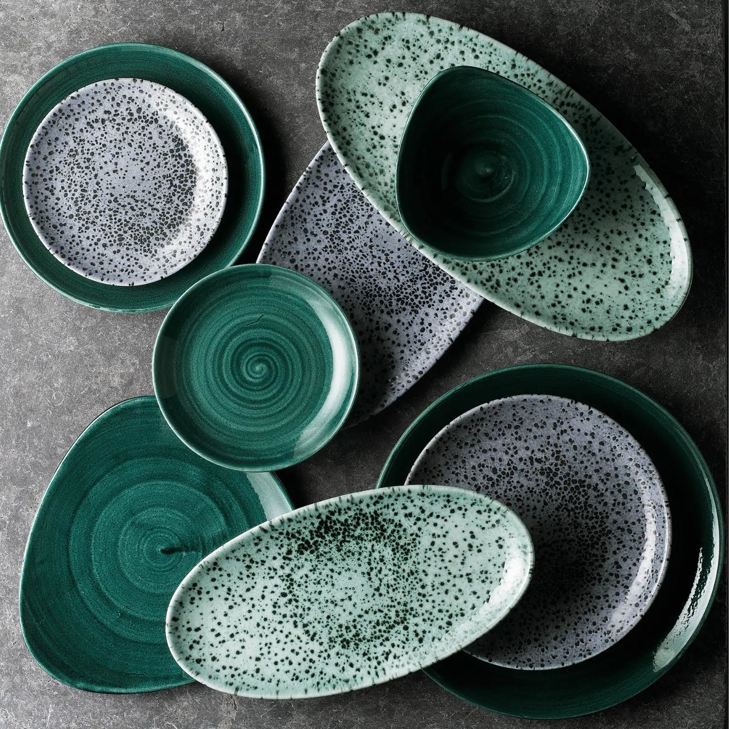 Mineral Green oval kokketallerken, 347x173mm - Billede 4