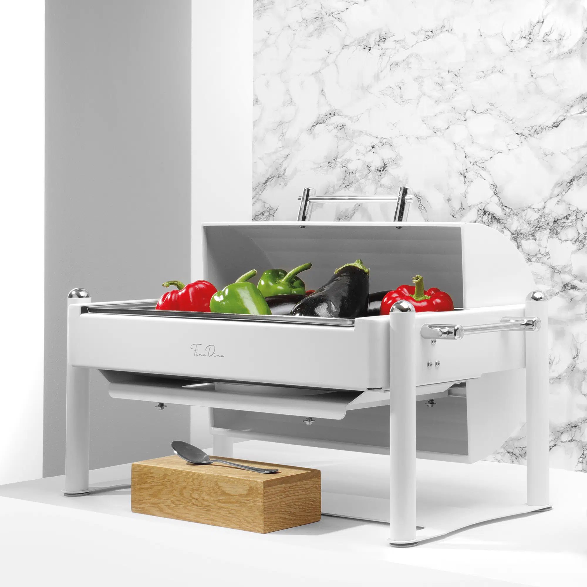 Skiatos White GN 1/1 Chafing dish, 350 x 710 x 470 mm - Billede 2