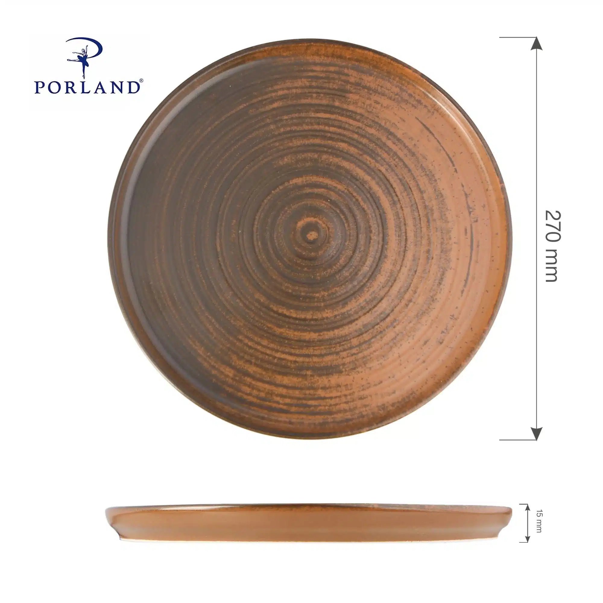 Lykke Brown høj kant tallerken, 180 mm - Billede 3