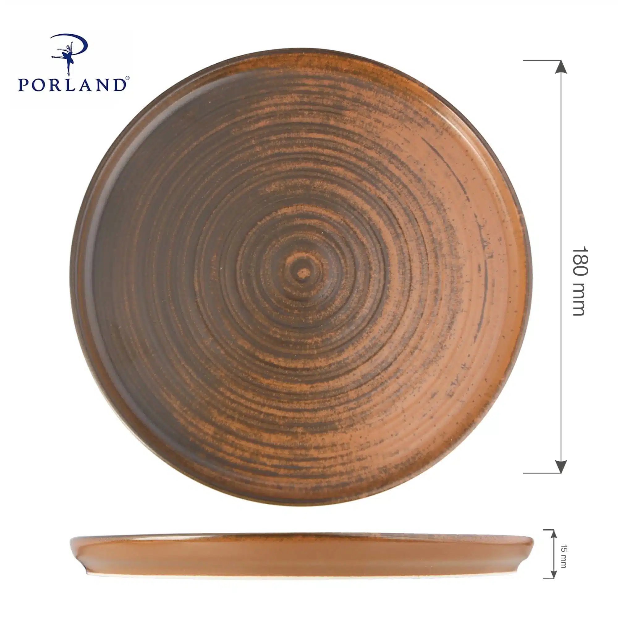 Lykke Brown høj kant tallerken, 180 mm - Billede 5