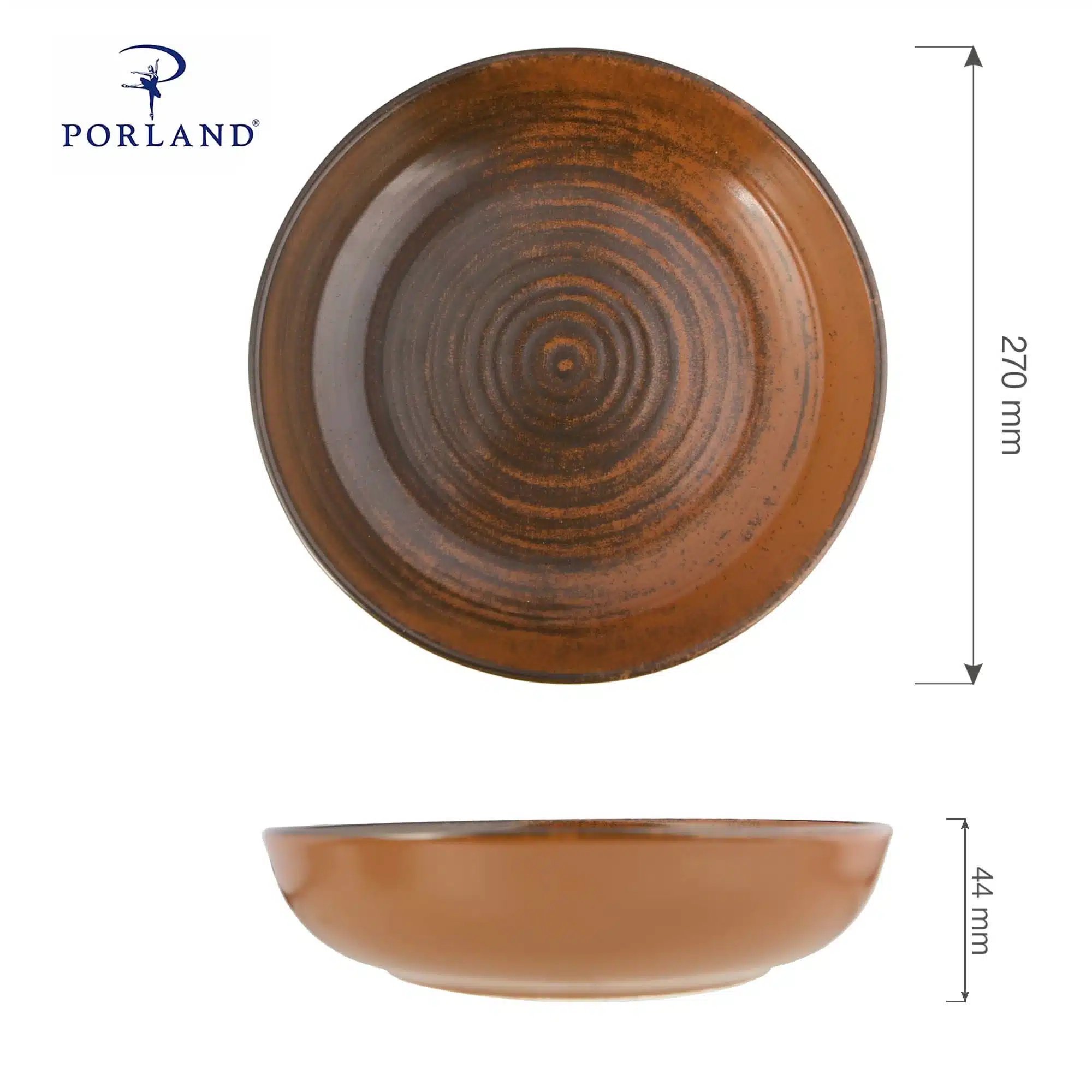 Lykke Brown coupe tallerken, 270 mm - Billede 5