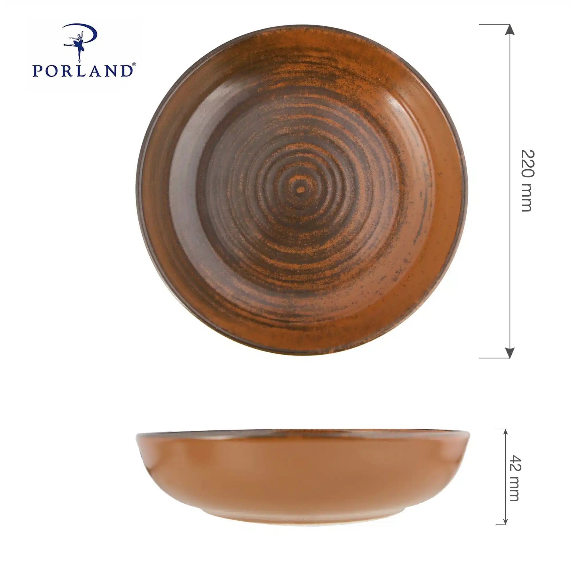 Lykke Brown coupe tallerken, 220 mm - Billede 3