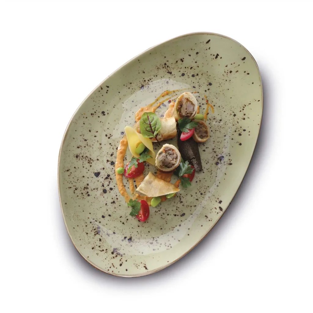 Oliven serverings tallerken 90mm, 215x90mm - Billede 2