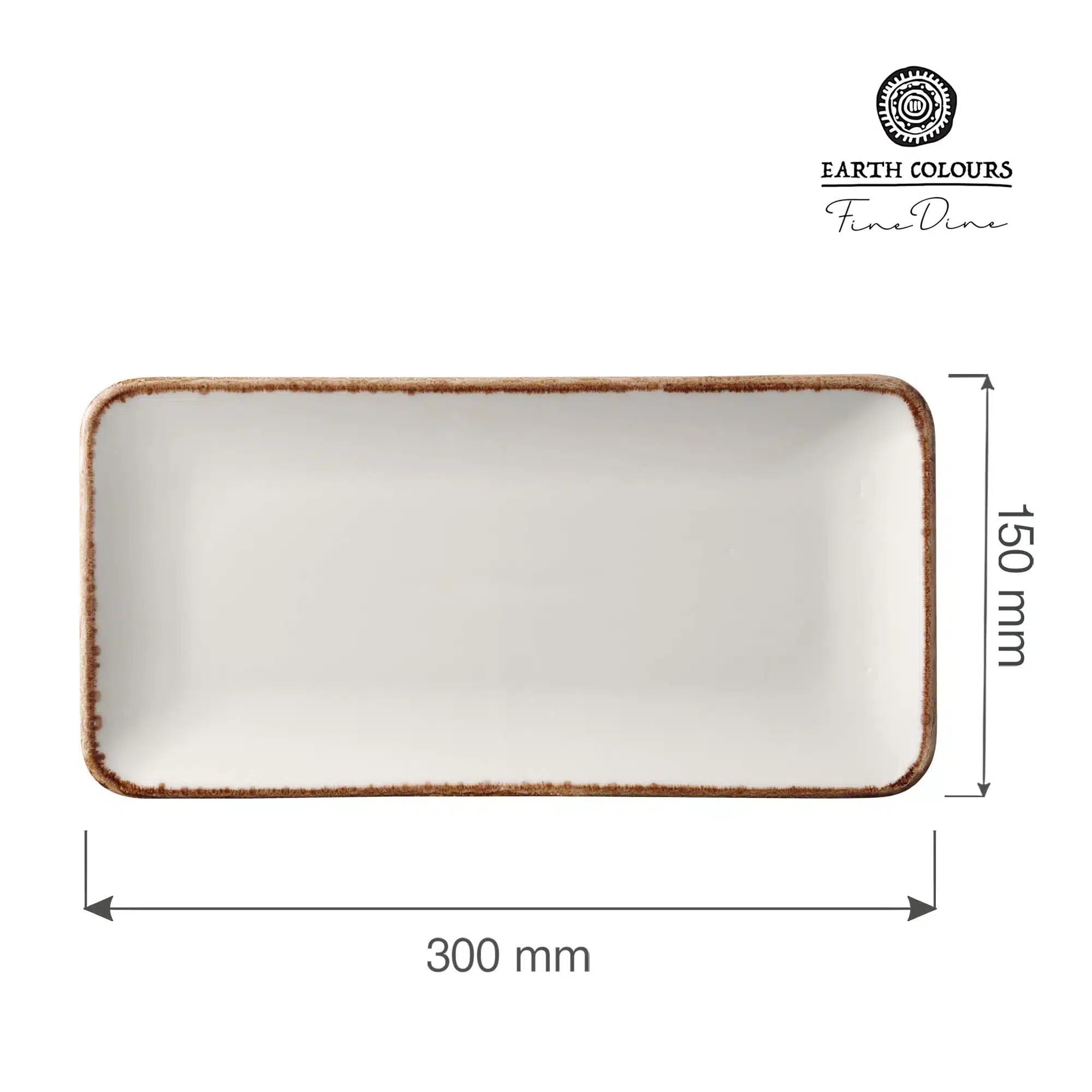 Vanilje firkantet tallerken, 300x150mm - Billede 3
