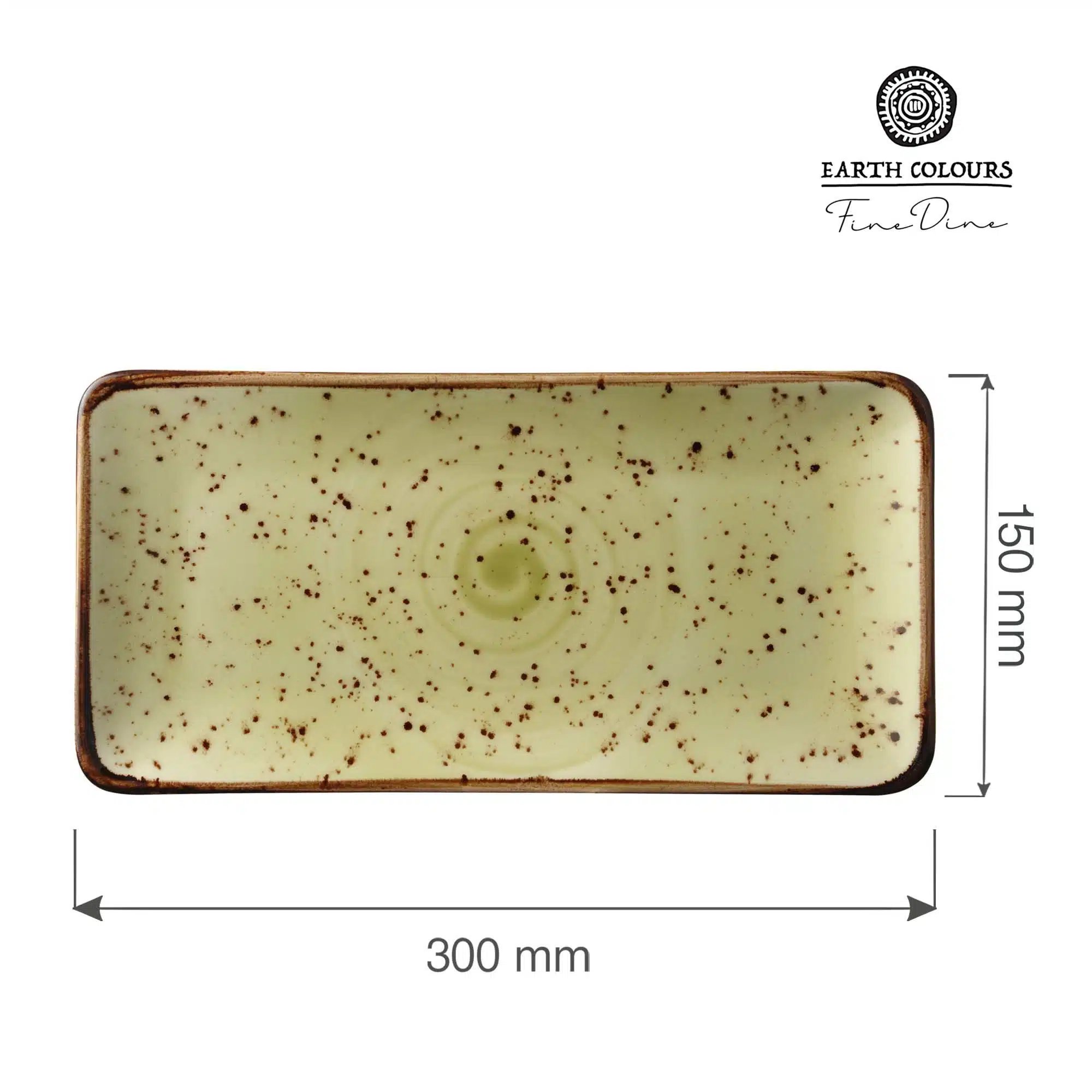 Oliven firkantet tallerken, 300x150mm - Billede 4