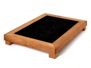 JOSPER Serveringsfad basalt m/Irokotræ, 20x20cm