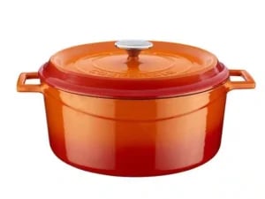 Gryde i støbejern rund dia. ( )28cm, 6700ml