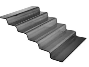 Vetro seks-trins sort glas buffettrappe, 600x455x(H)240mm