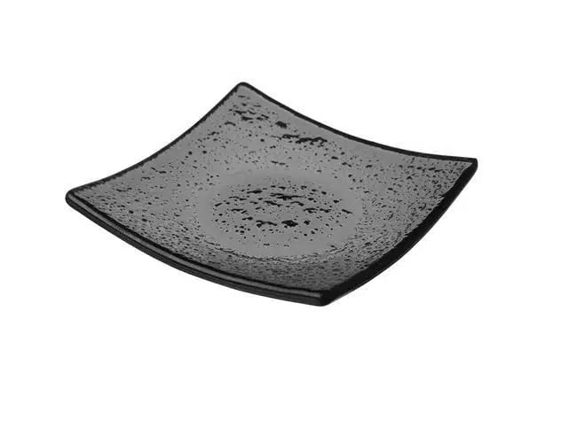 Vetro fingerfood firkantet sort glasfad, 80x80mm