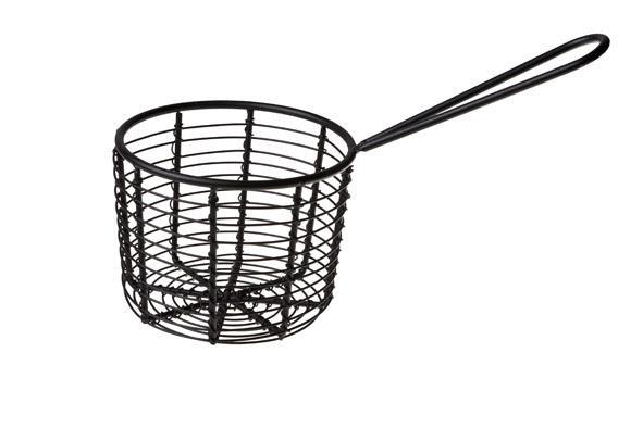 rund pomfritkurv, sort, 83mm