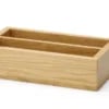 Madeira eg to-delt bestikæske, 275x165x60mm