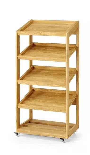 Egetræ 4-niveau stativ 574x400x1197 mm