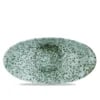 Mineral Green oval kokketallerken, 347x173mm
