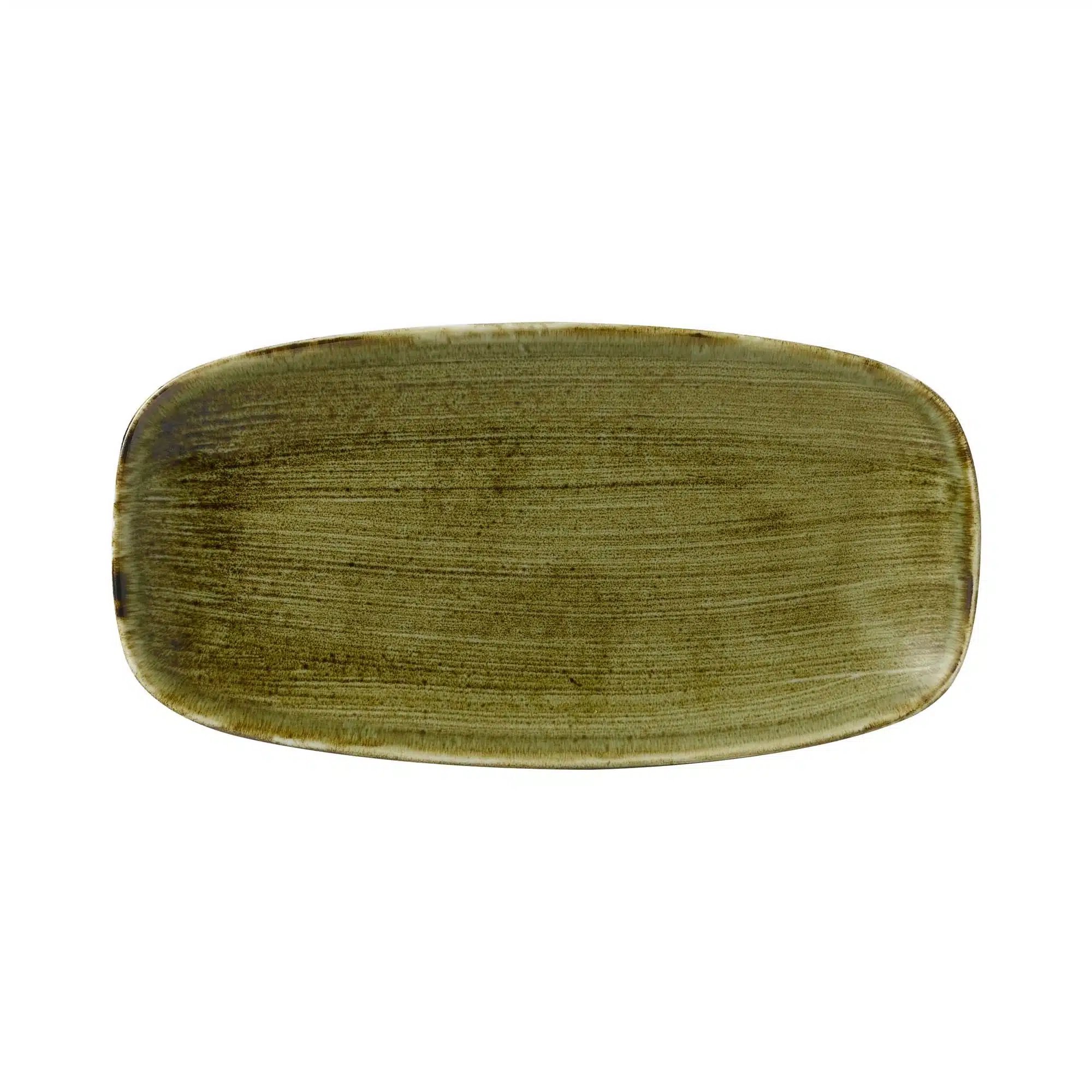 Stonecast Plume Green kok oblong tallerken, 298x153mm