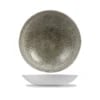 Raku Quartz Sort coupe skål, 182mm