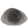Raku Quartz Sort chefs tallerken, 265x205mm