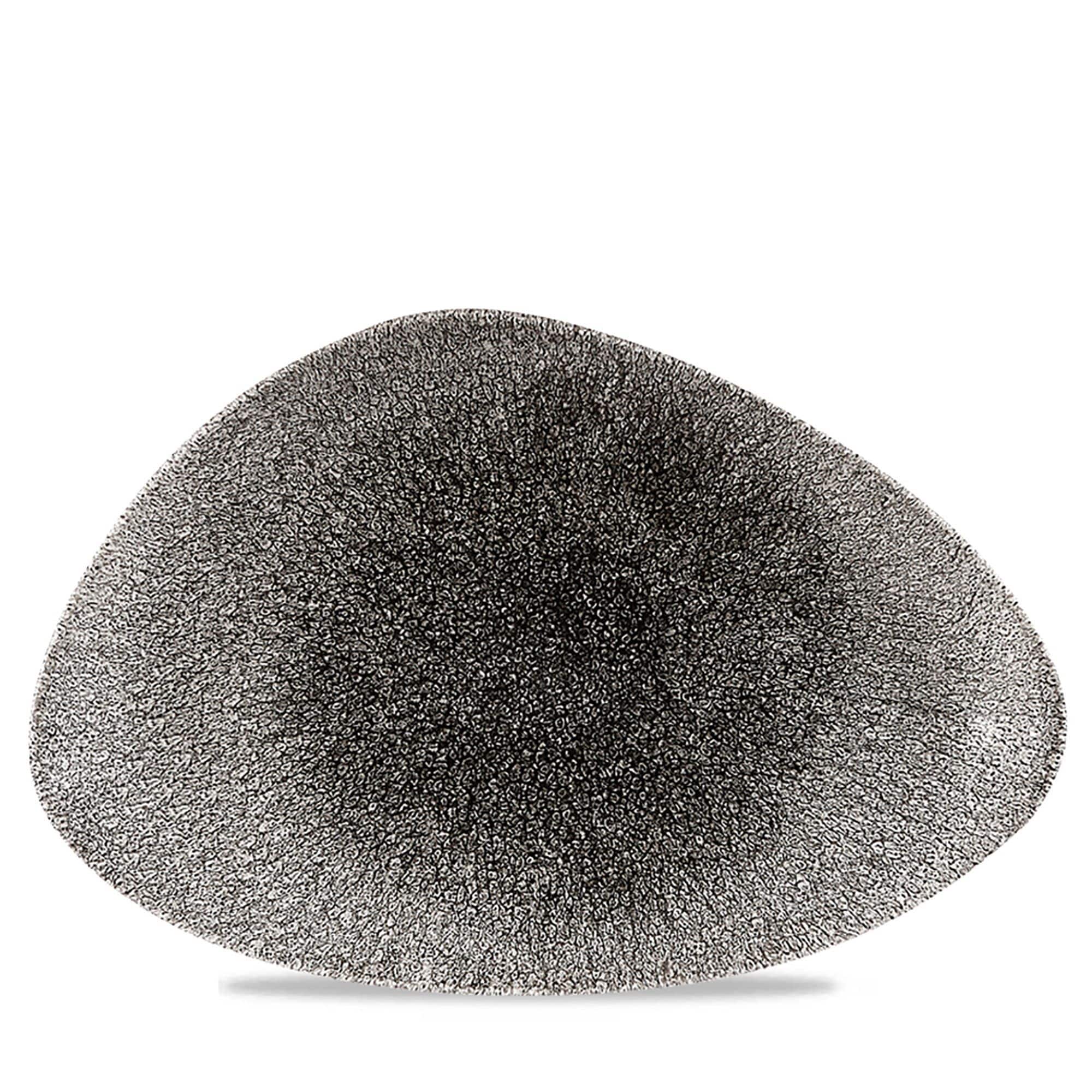 Raku Quartz Sort chefs tallerken, 265x205mm