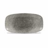 Raku Quartz Sort chefs oblong tallerken, 298x153mm
