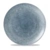 Raku Topaz Blue coupe tallerken, 288mm