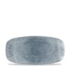 Raku Topaz Blue chefer oblong tallerken, 269x127mm