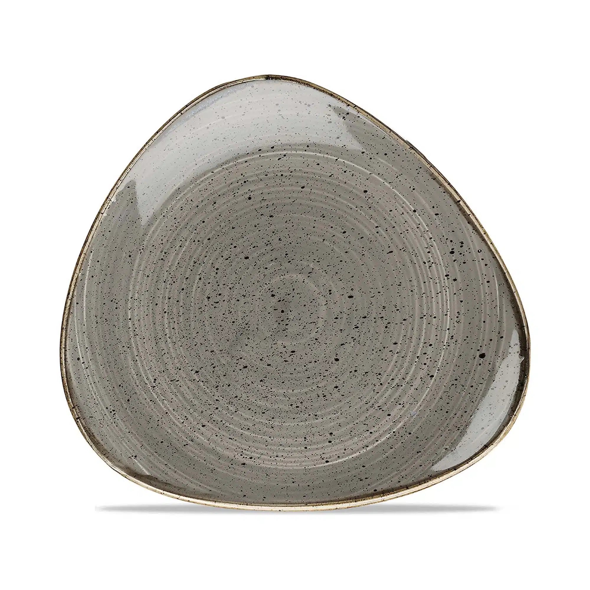 Stonecast Grey trekantet tallerken, 265mm